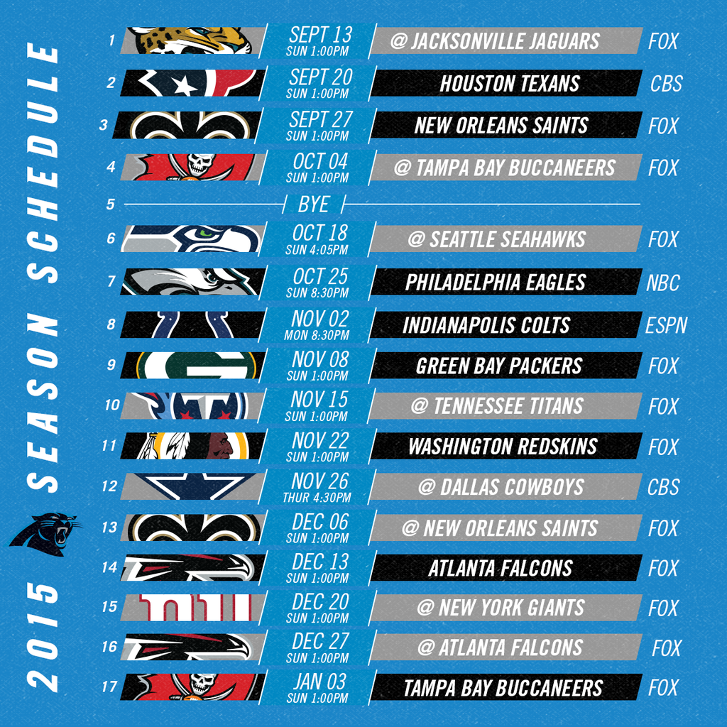 my thoughts on the carolina panthers schedule | cassidysportsmytake